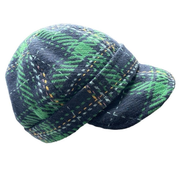 Vintage Scala Pronto Womens Tartan Plaid Newsboy Cabbie Hat Wool Blend One Size - Picture 4 of 11